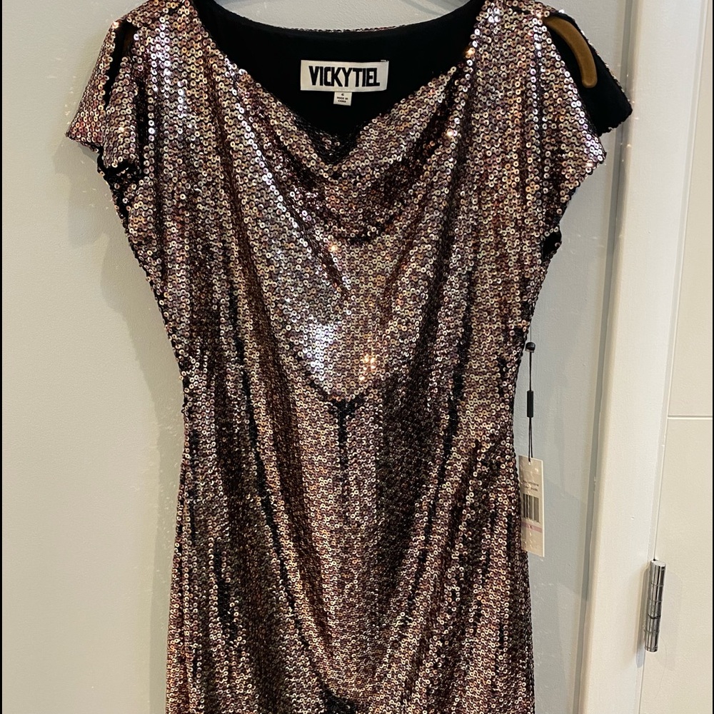 NWT Vicky Tiel Sequin cocktail dress